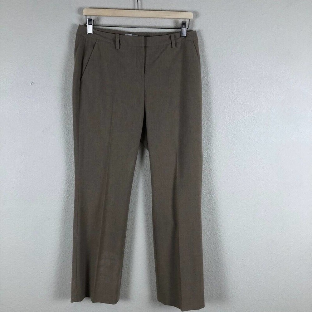 Halogen Pants Womens 6 Petite Brown Stretch Trouser Staple Basic Workwear